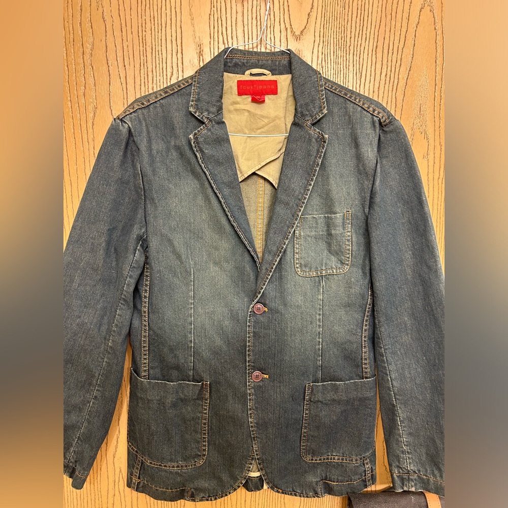 Fcuk Jeans denim vintage men’s blazer
